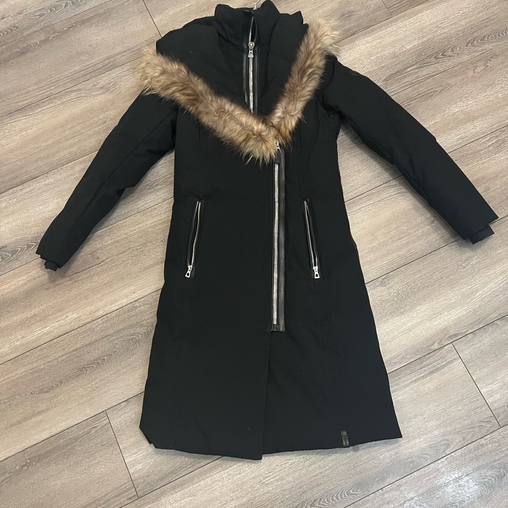 Black Fur-Trimmed Ski Jacket